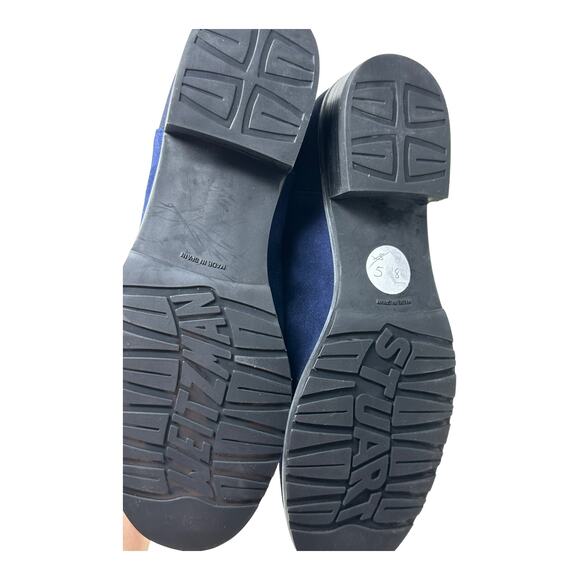 Stuart Weitzman blue leather 5050 knee length boots size 7M - Picture 4 of 16